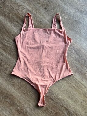 SKIMS Fits Everbody Square Neck Bodysuit in Desert Clay